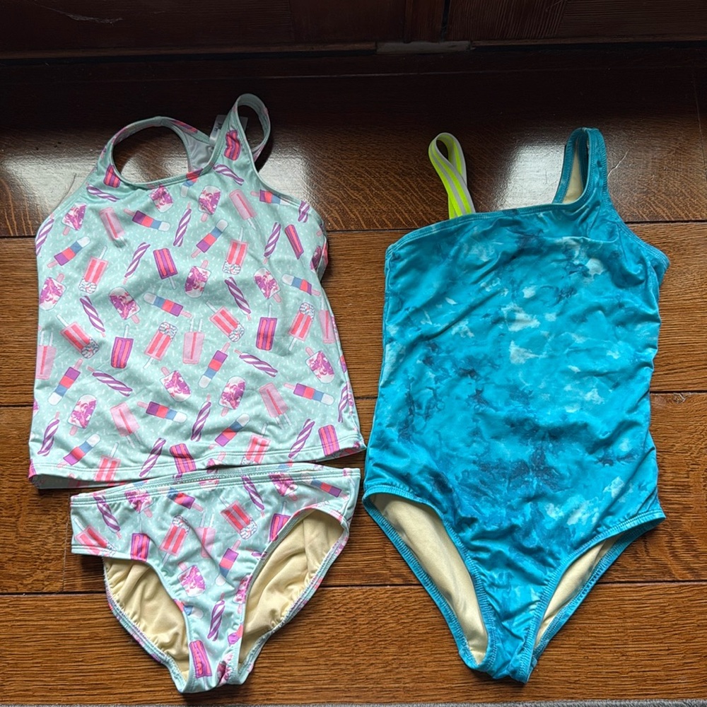 Lands end lot of 2 swimsuits size 8